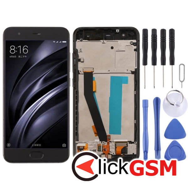 Piesa Display Cu Touchscreen Si Rama Black Xiaomi Mi 6 25jr