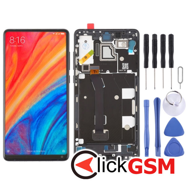 Piesa Piesa Display Cu Touchscreen Si Rama Black Xiaomi Mi Mix 2s 25jc