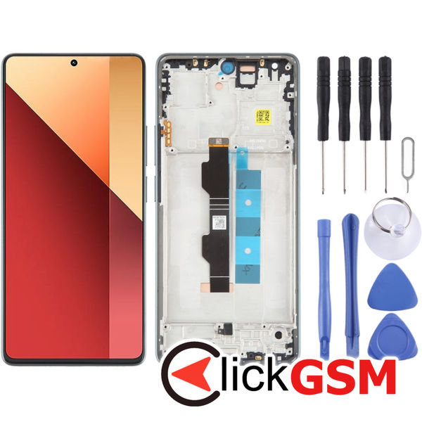 Piesa Display Cu Touchscreen Si Rama Black Xiaomi Poco M6 Pro 49an