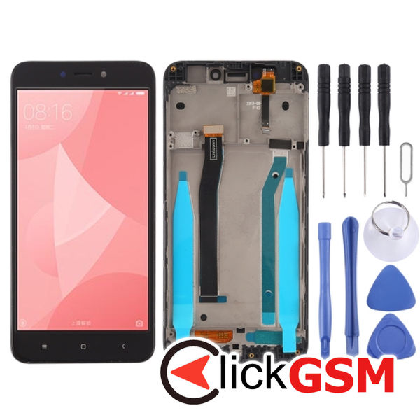 Piesa Display Cu Touchscreen Si Rama Black Xiaomi Redmi 4x 25jl