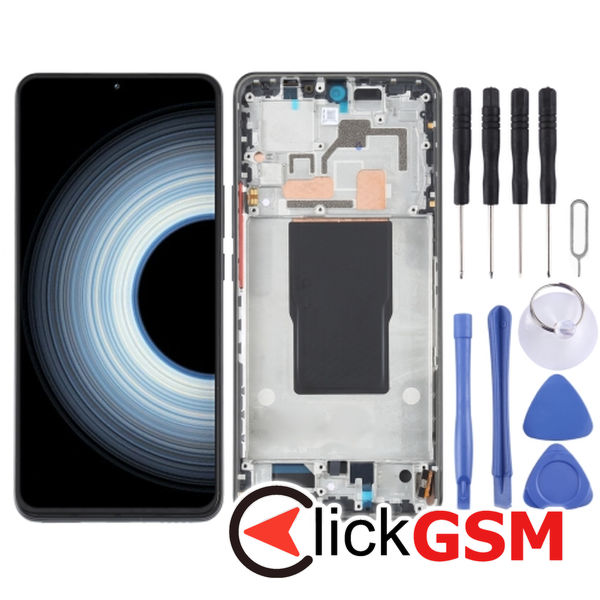 Piesa Display Cu Touchscreen Si Rama Black Xiaomi Redmi K50 Ultra 49bz