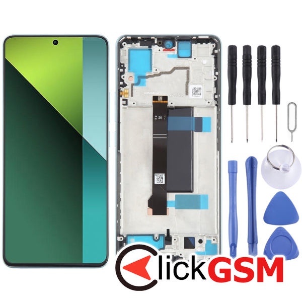 Piesa Display Cu Touchscreen Si Rama Black Xiaomi Redmi Note 13 Pro 5g 49al