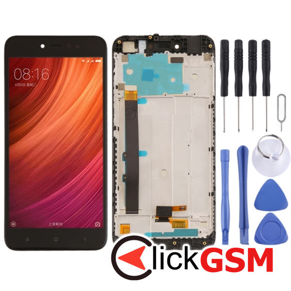 Piesa Display Cu Touchscreen Si Rama Black Xiaomi Redmi Note 5a 25iu