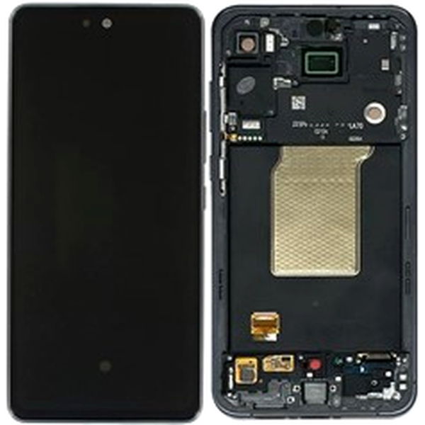 For Samsung Galaxy A55 5G A556 6.6 inch Grade S AMOLED Screen and Digitizer Assembly + Frame (without Logo) - Navy