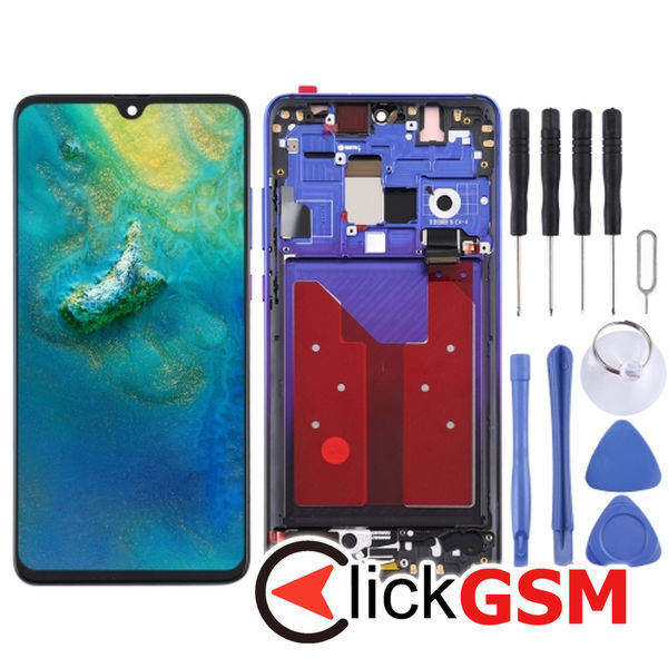 Piesa Display Cu Touchscreen Si Rama Blue Huawei Mate 20 2f7x