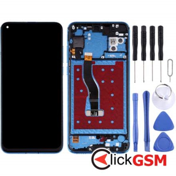 Piesa Display Cu Touchscreen Si Rama Blue Huawei Nova 4 23to