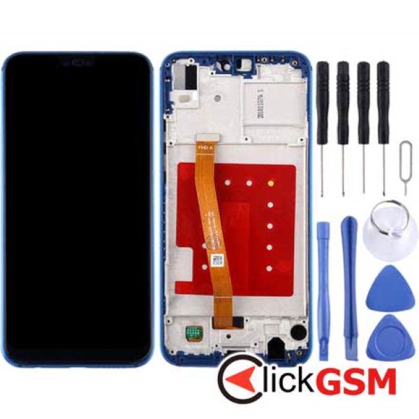 Piesa Display Cu Touchscreen Si Rama Blue Huawei P20 Lite 2bc8