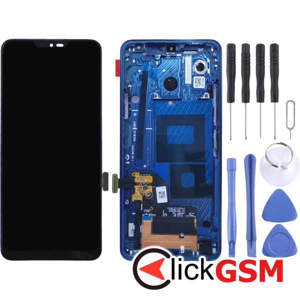 Piesa Display Cu Touchscreen Si Rama Blue Lg G7 Thinq 26a5