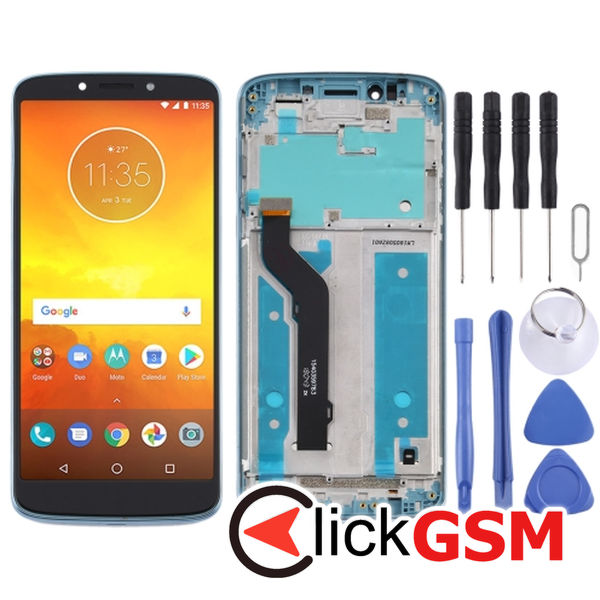 Piesa Display Cu Touchscreen Si Rama Blue Motorola Moto E5 Plus 22s6