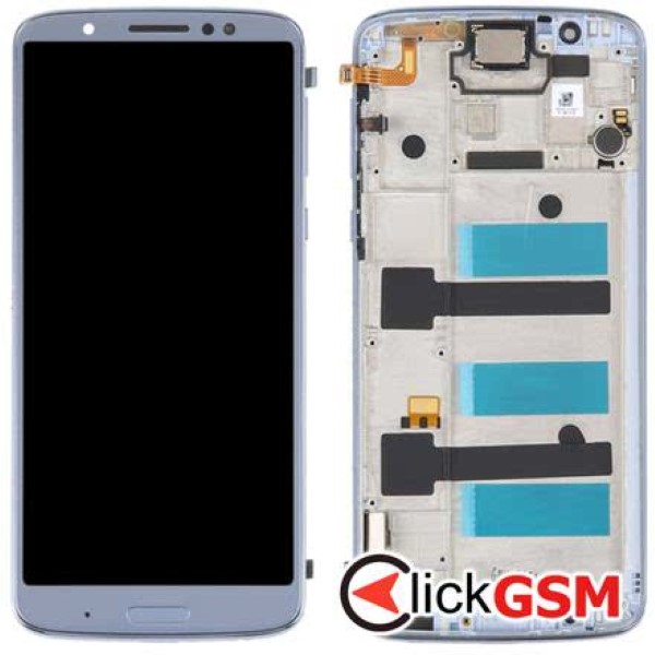 Piesa Display Cu Touchscreen Si Rama Blue Motorola Moto G6 Plus 2ura