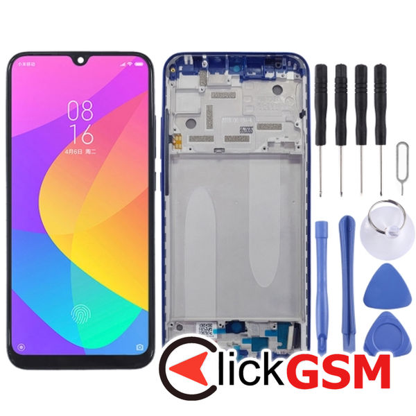 Piesa Display Cu Touchscreen Si Rama Blue Xiaomi Mi Cc9e 25z5