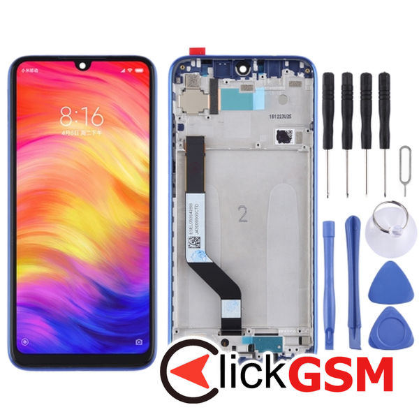 Piesa Display Cu Touchscreen Si Rama Blue Xiaomi Redmi Note 7 25ij