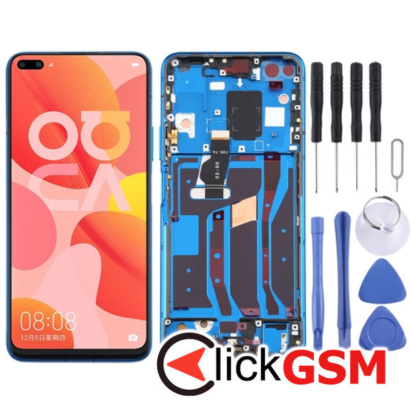 Piesa Display Cu Touchscreen Si Rama Dark Blue Huawei Nova 6 5g 302w