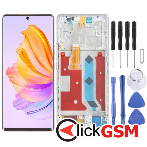 Piesa Display Cu Touchscreen Si Rama Gold Honor 80 Se 30ba