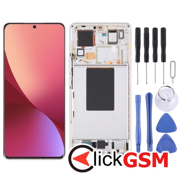 Piesa Display Cu Touchscreen Si Rama Gold Xiaomi 12 Pro 49ao