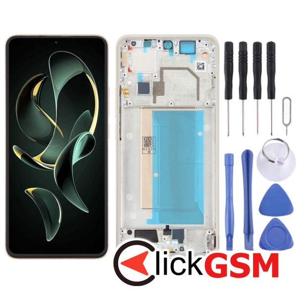 Piesa Display Cu Touchscreen Si Rama Gold Xiaomi 13t 49a8