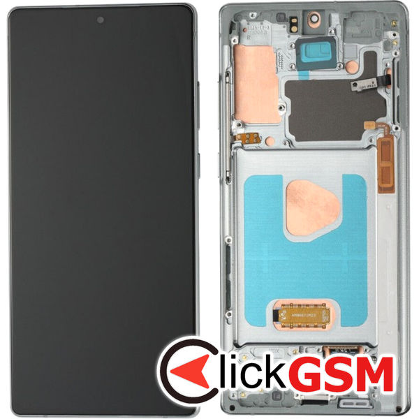 Piesa Display Cu Touchscreen Si Rama Gray Samsung Galaxy Note20 Sl3