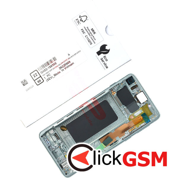 Piesa Display Cu Touchscreen Si Rama Green Samsung Galaxy S10 4j4n