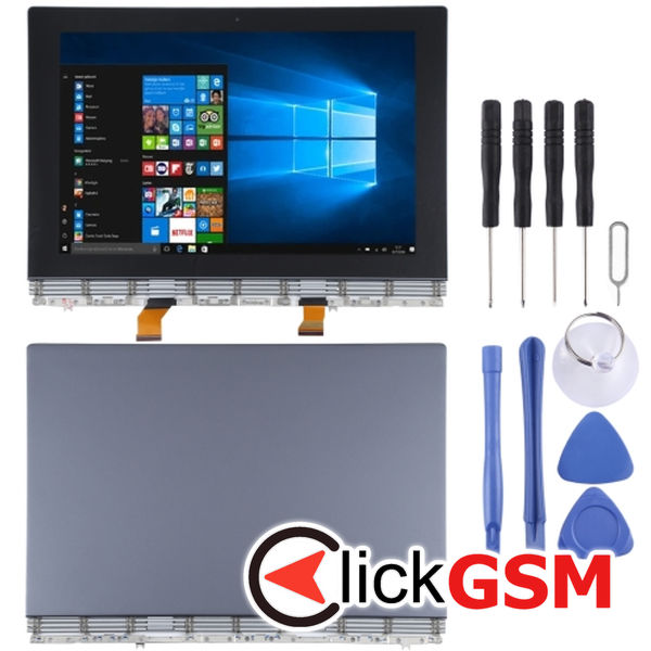 Piesa Piesa Display Cu Touchscreen Si Rama Grey Lenovo Yoga 242d