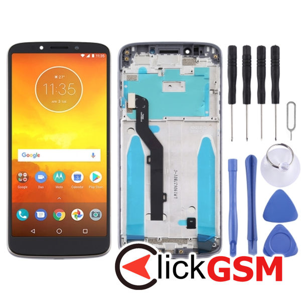 Piesa Display Cu Touchscreen Si Rama Grey Motorola Moto E5 22sj