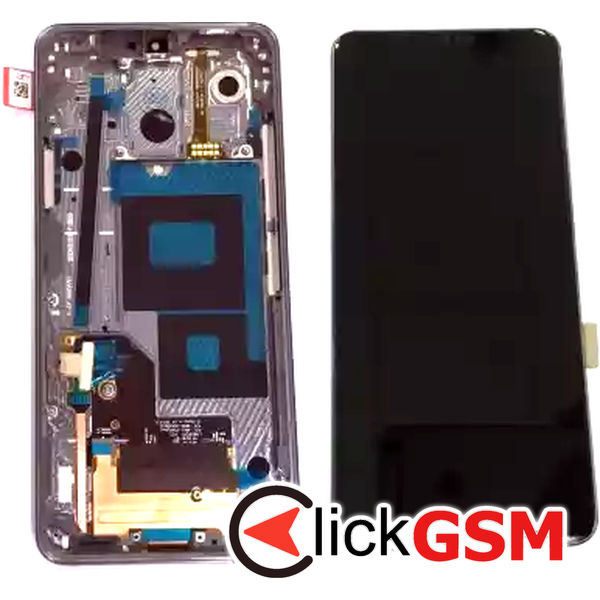 Piesa Display Cu Touchscreen Si Rama Gri Lg G7 Thinq 1g86