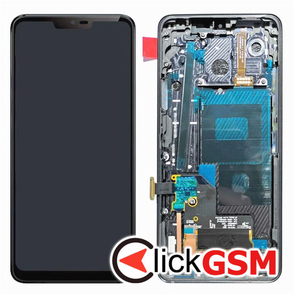 Piesa Piesa Display Cu Touchscreen Si Rama Gri Lg G7 Thinq 4st7