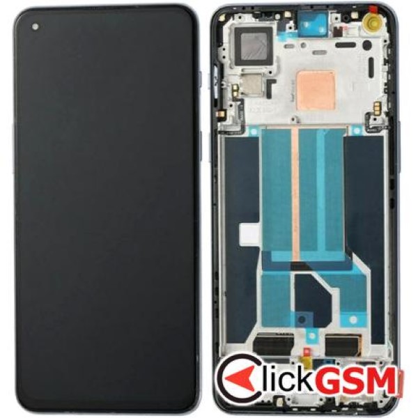 Piesa Display Cu Touchscreen Si Rama Gri Oneplus Nord 2 5g 1mw3