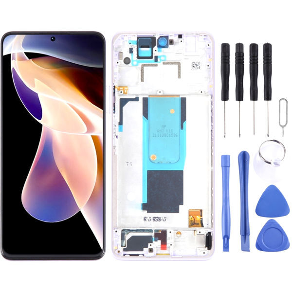 For Xiaomi Redmi Note 11 Pro+ 5G LCD Screen Digitizer Full Assembly with Frame(Purple)