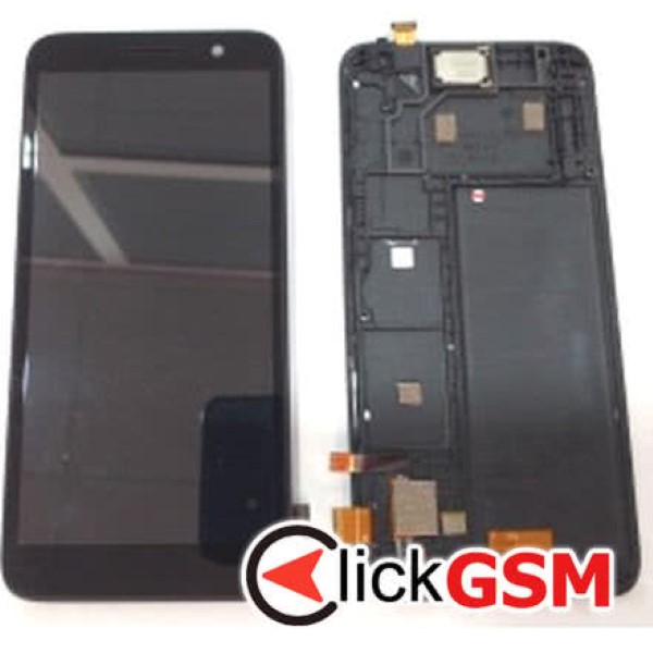 Piesa Display Cu Touchscreen Si Rama Negru Alcatel 1 2k73