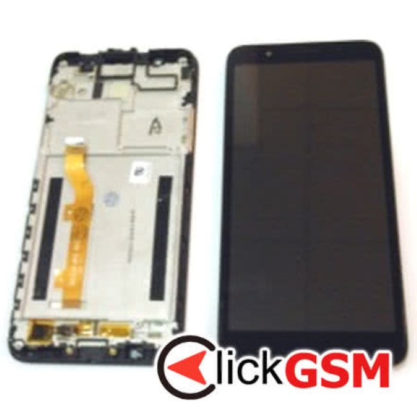 Piesa Piesa Display Cu Touchscreen Si Rama Negru Alcatel 1x 2mv0