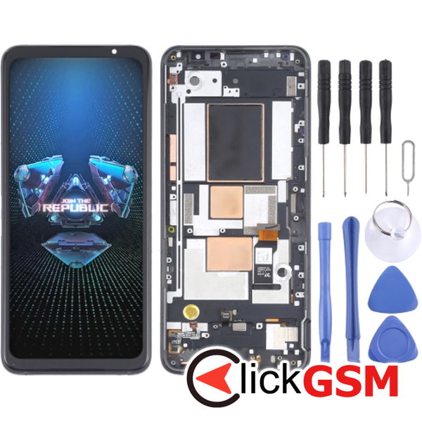 Piesa Piesa Display Cu Touchscreen Si Rama Negru Asus Rog Phone 5 258f