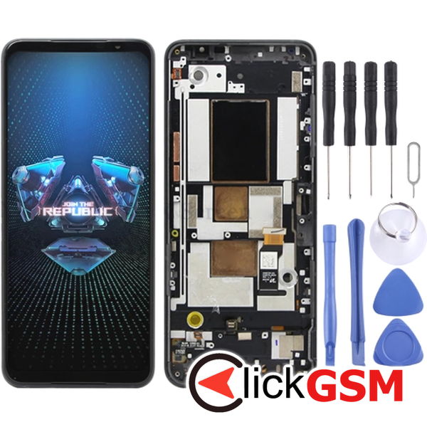 Piesa Display Cu Touchscreen Si Rama Negru Asus Rog Phone 5 25e1