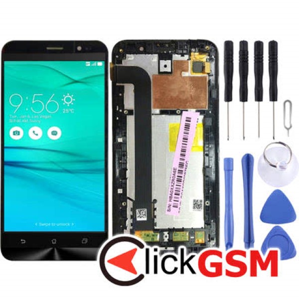 Piesa Display Cu Touchscreen Si Rama Negru Asus Zenfone Go 259j