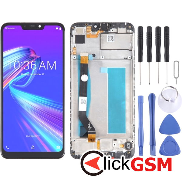 Piesa Display Cu Touchscreen Si Rama Negru Asus Zenfone Max M2 2598