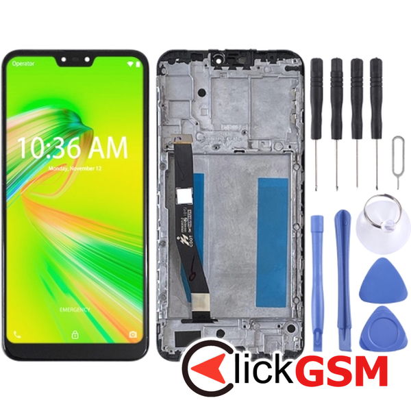 Piesa Display Cu Touchscreen Si Rama Negru Asus Zenfone Max Plus M2 2595