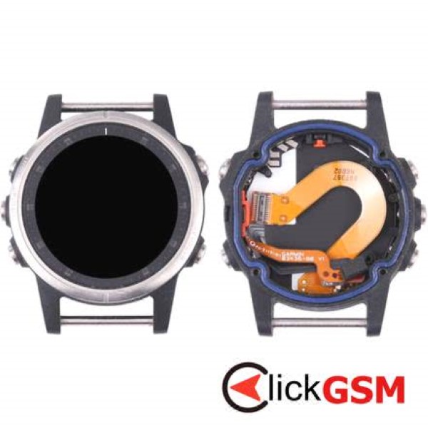 Piesa Display Cu Touchscreen Si Rama Negru Garmin Fenix 5s Plus 32dw