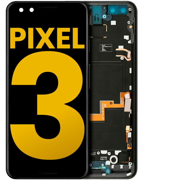 OLED Assembly With Frame For Google Pixel 3 (Refurbished) (Just Black)