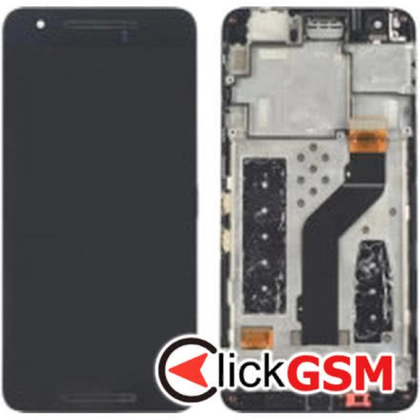 Piesa Display Cu Touchscreen Si Rama Negru Huawei Nexus 6p 1kt6