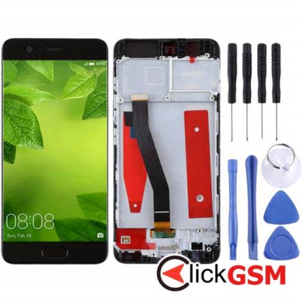 Piesa Display Cu Touchscreen Si Rama Negru Huawei P10 2f63