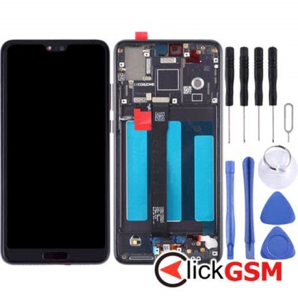 Piesa Display Cu Touchscreen Si Rama Negru Huawei P20 2f7m