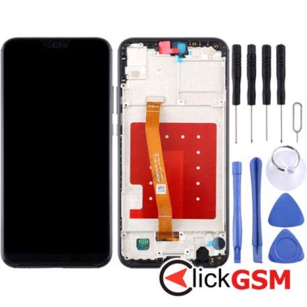 Piesa Display Cu Touchscreen Si Rama Negru Huawei P20 Lite 2bc7