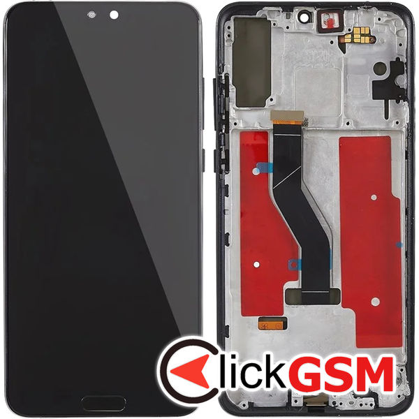 Piesa Display Cu Touchscreen Si Rama Negru Huawei P20 Pro 4s04