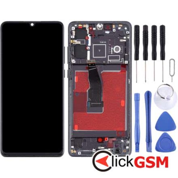 Piesa Display Cu Touchscreen Si Rama Negru Huawei P30 2c38