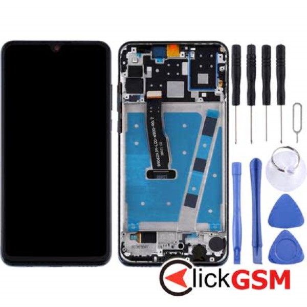 Piesa Display Cu Touchscreen Si Rama Negru Huawei P30 Lite 2c7g