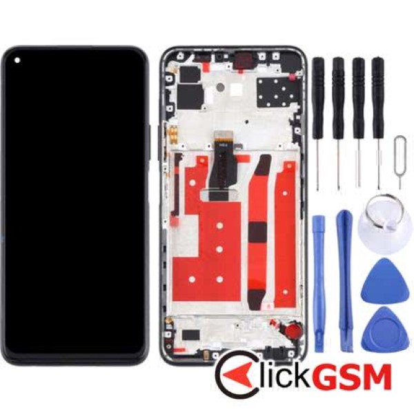 Piesa Display Cu Touchscreen Si Rama Negru Huawei P40 Lite 5g 2c35