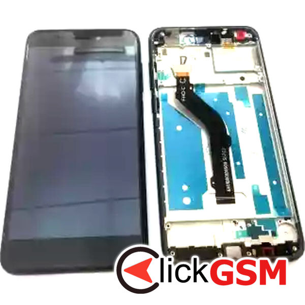 Piesa Piesa Display Cu Touchscreen Si Rama Negru Huawei P8 Lite 2017 3c7