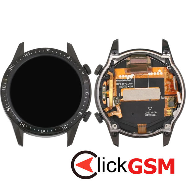 Piesa Display Cu Touchscreen Si Rama Negru Huawei Watch Gt2 46mm 4saz