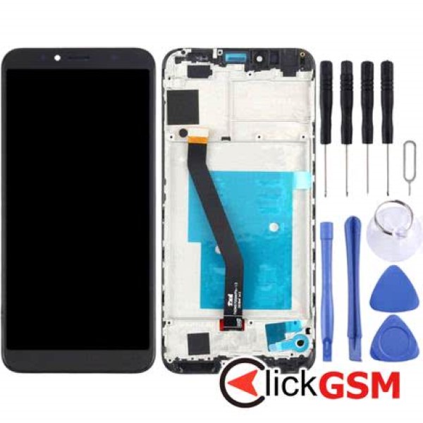 Piesa Display Cu Touchscreen Si Rama Negru Huawei Y6 2018 24qa