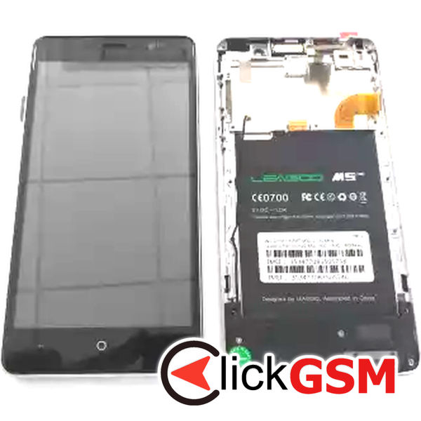 Piesa Piesa Display Cu Touchscreen Si Rama Negru Leagoo M5 F9w