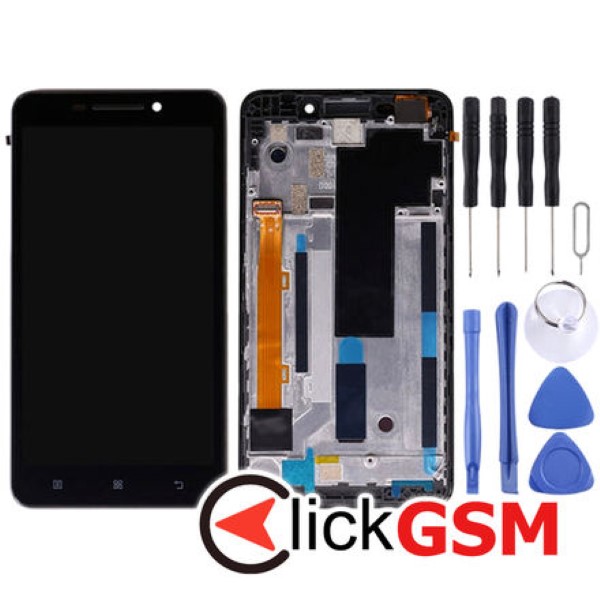 Piesa Display Cu Touchscreen Si Rama Negru Lenovo A5000 241l